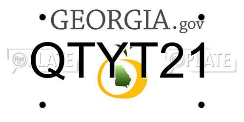 QTYT21 Georgia License Plate