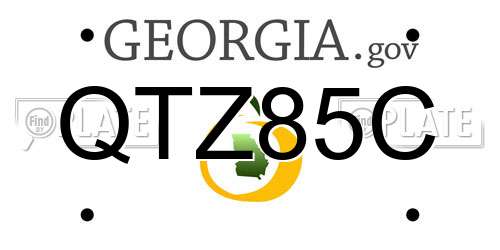 QTZ85C Georgia License Plate
