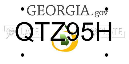 QTZ95H Georgia License Plate