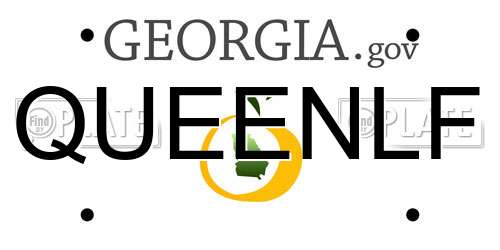 QUEENLF Georgia License Plate