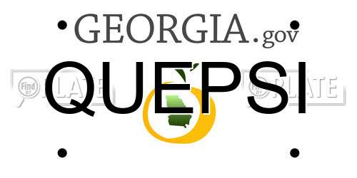 QUEPSI Georgia License Plate