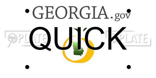 QUICK Georgia License Plate