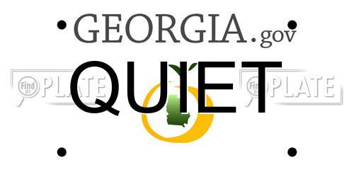 QUIET Georgia License Plate