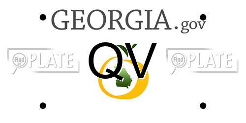 QV Georgia License Plate