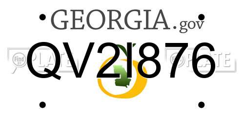 QV2I876 Georgia License Plate