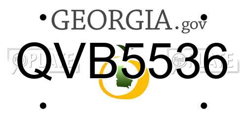 QVB5536 Georgia License Plate