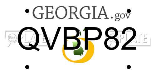 QVBP82 Georgia License Plate