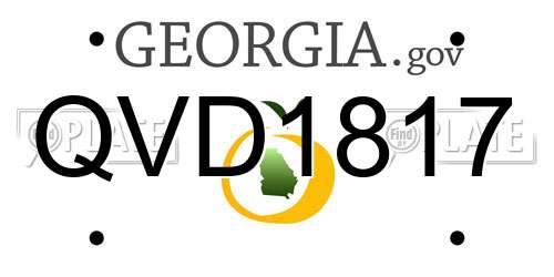 QVD1817 Georgia License Plate