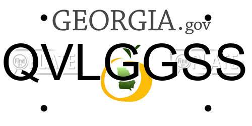 QVLGGSS Georgia License Plate
