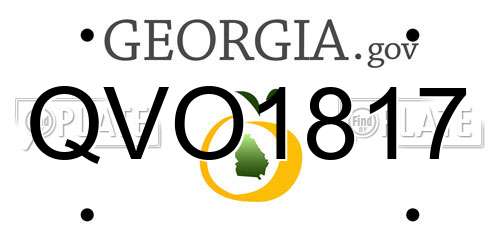 QVO1817 Georgia License Plate