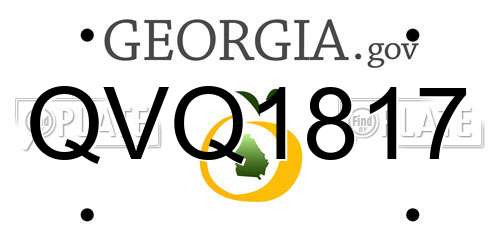 QVQ1817 Georgia License Plate
