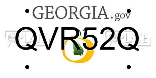 QVR52Q Georgia License Plate