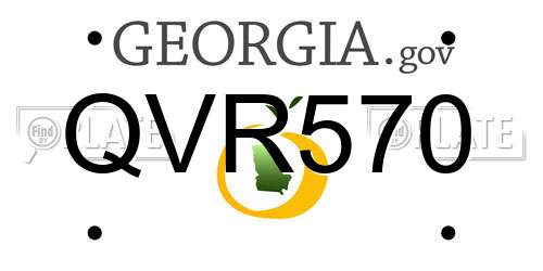 QVR570 Georgia License Plate