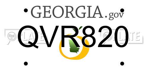 QVR820 Georgia License Plate