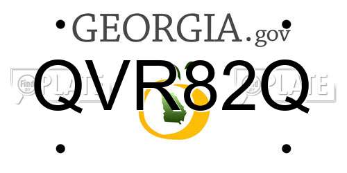 QVR82Q Georgia License Plate