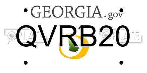 QVRB20 Georgia License Plate