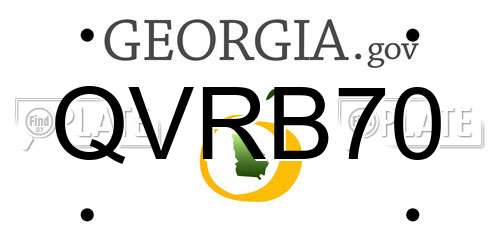 QVRB70 Georgia License Plate
