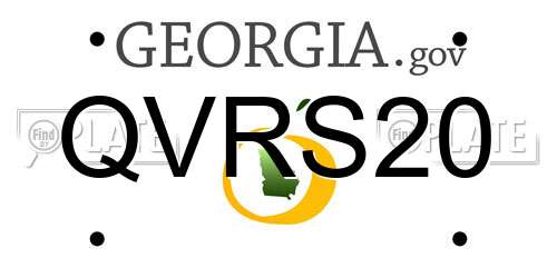 QVRS20 Georgia License Plate