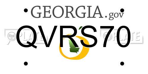 QVRS70 Georgia License Plate