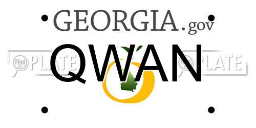 QWAN Georgia License Plate