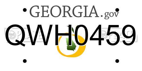 QWH0459 Georgia License Plate
