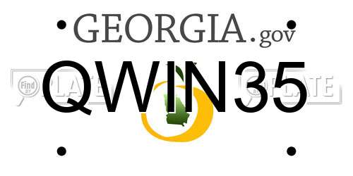 QWIN35 Georgia License Plate