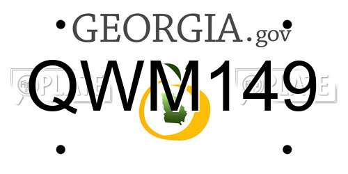 QWM149 Georgia License Plate