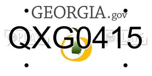 QXG0415 Georgia License Plate