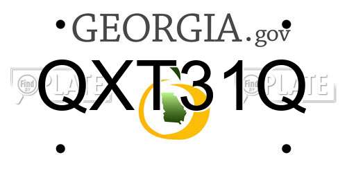 QXT31Q Georgia License Plate