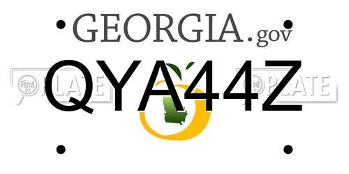 QYA44Z Georgia License Plate