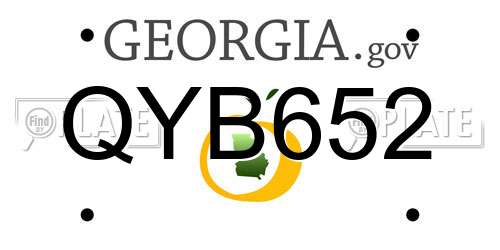 QYB652 Georgia License Plate