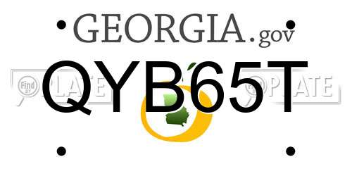 QYB65T Georgia License Plate