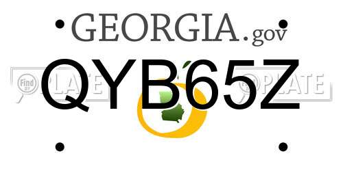 QYB65Z Georgia License Plate