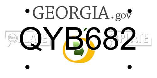 QYB682 Georgia License Plate