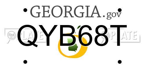QYB68T Georgia License Plate