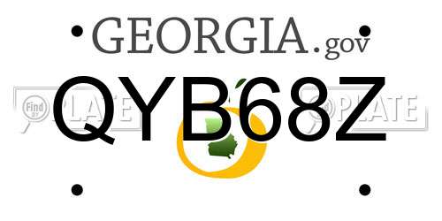 QYB68Z Georgia License Plate
