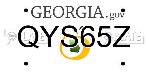 QYS65Z Georgia License Plate