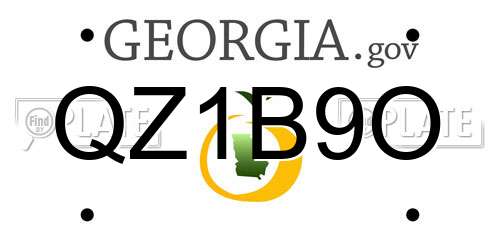 QZ1B9O Georgia License Plate