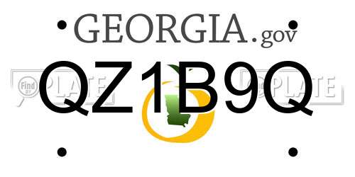 QZ1B9Q Georgia License Plate