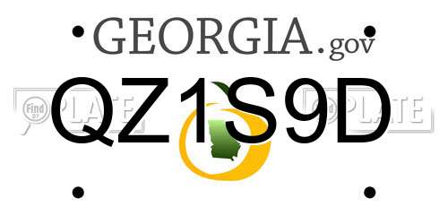 QZ1S9D Georgia License Plate