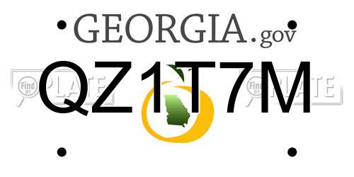 QZ1T7M Georgia License Plate