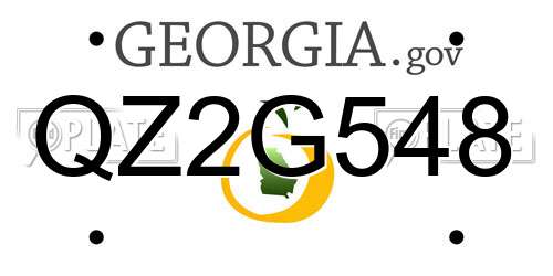 QZ2G548 Georgia License Plate