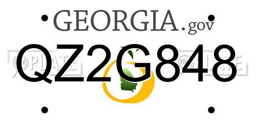 QZ2G848 Georgia License Plate