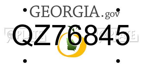 QZ76845 Georgia License Plate