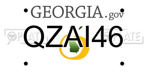 QZAI46 Georgia License Plate