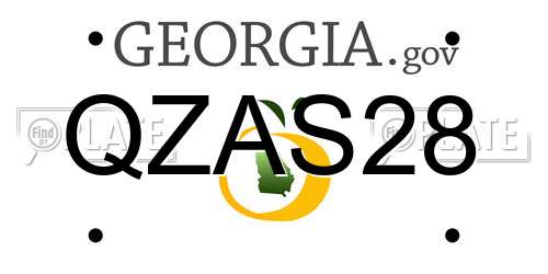 QZAS28 Georgia License Plate
