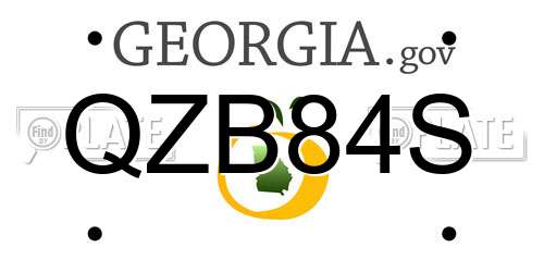 QZB84S Georgia License Plate