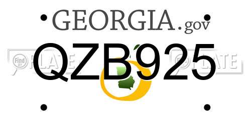 QZB925 Georgia License Plate