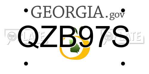 QZB97S Georgia License Plate