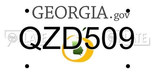 QZD509 Georgia License Plate